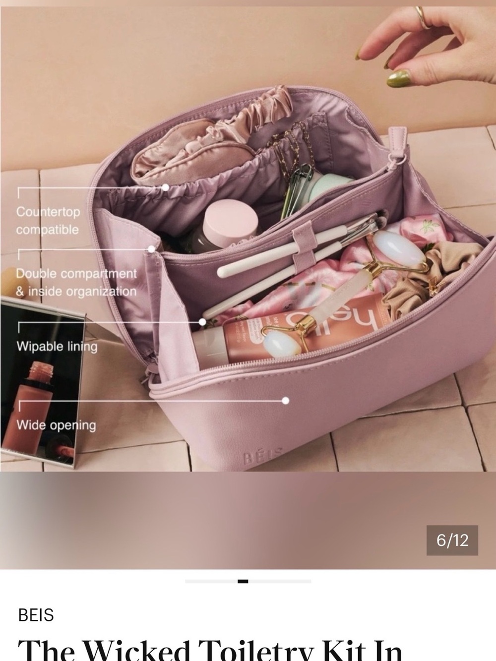 BEIS X Wicked Toiletry Kit Wicked Pink - Picture 8 of 8